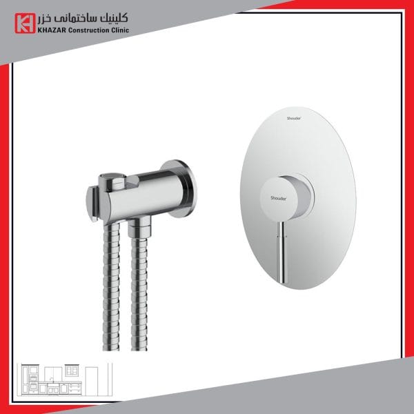 شیر توالت توکار شودر مدل روگن BRASS