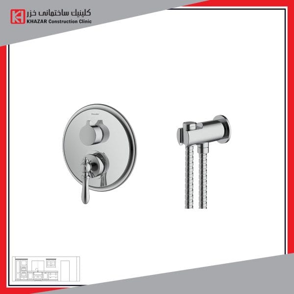 شیر توالت توکار شودر مدل زیگموند BRASS