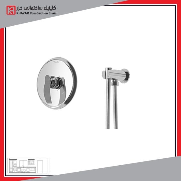 شیر توالت توکار شودر مدل گلوریس BRASS