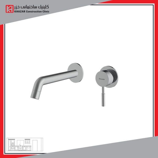 شیر روشویی دو تکه شودر مدل روگن BRASS
