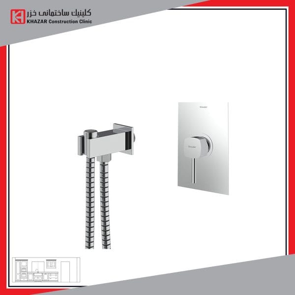 شیر توالت توکار شودر مدل رومر BRASS