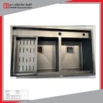 سینک دو لگن دودی داسی 8550-2B