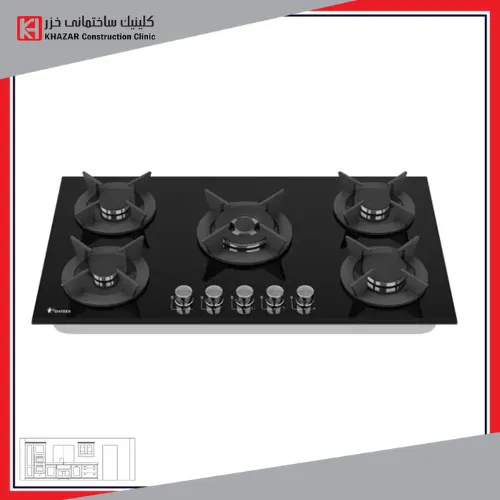 اجاق گاز رومیزی شیشه‌ای داتیس مدل DG-553