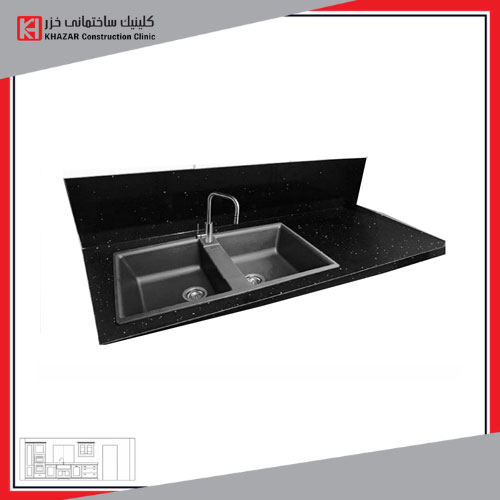 سینک گرانیتی داسی مدل CRYSTAL